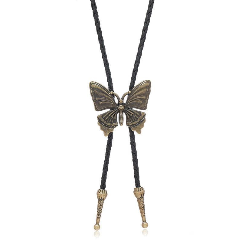 Charming Dance Butterfly Braided Bolo Tie