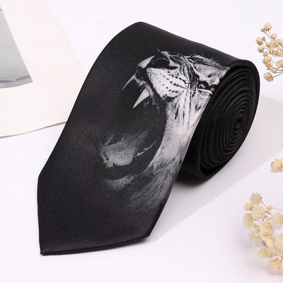 Men's Fun Animal Print Business Slim Necktie