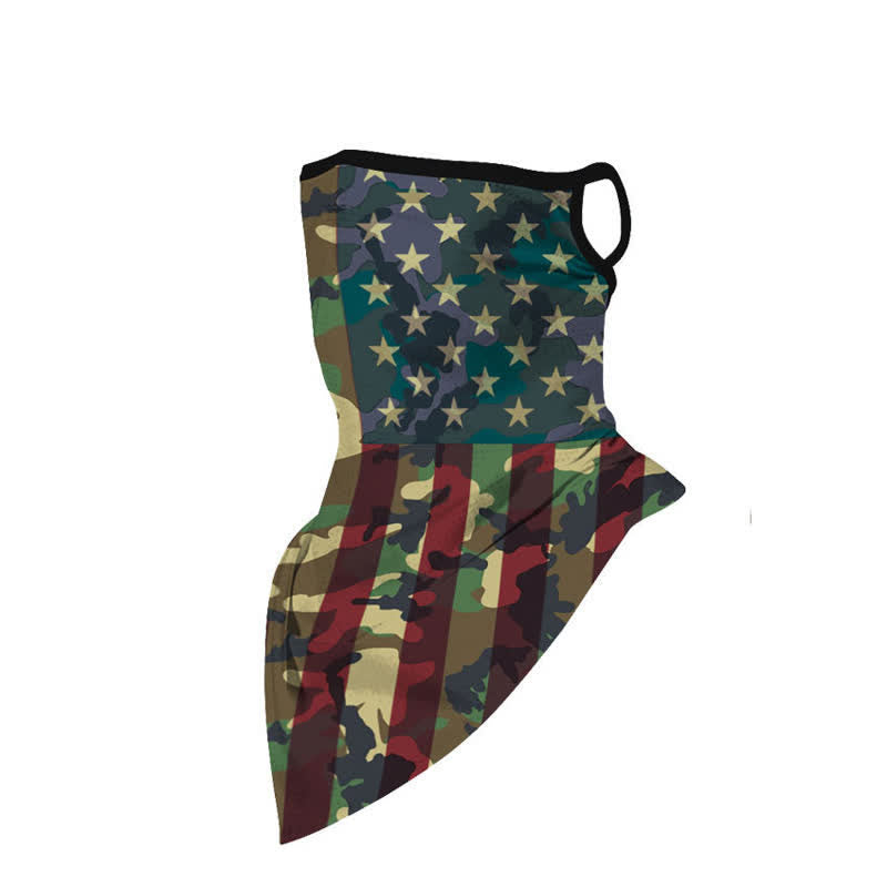 American Flag Ear Hanging Loops Face Mask Bandana