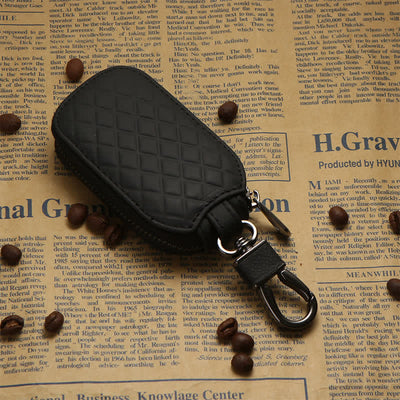 Universal Zipper Hook Hanging Leather Key Case