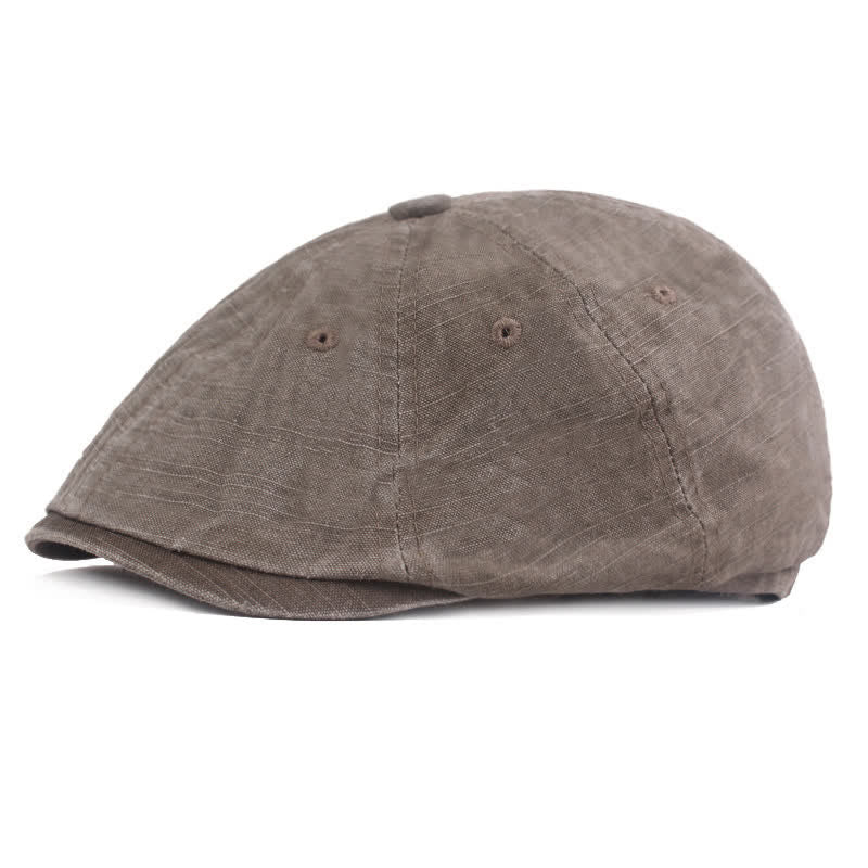 Vintage Solid Color Distressed Dome Beret Hat