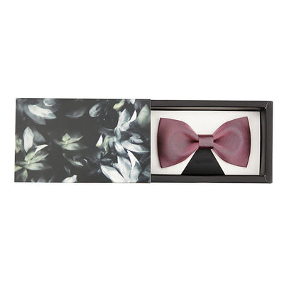 Men's Gentle Rose Pink Twilled Wedding Silk Bow Tie