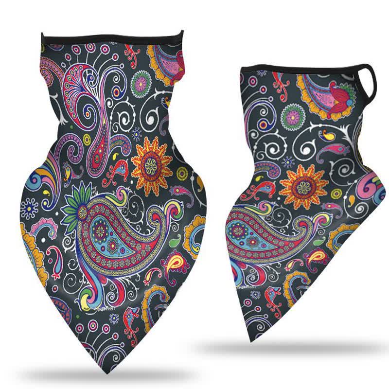 Colorful Paisley Ear Loops Cycling Equipment Bandana