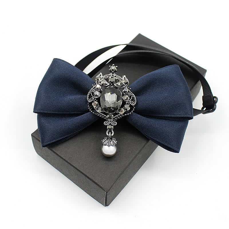 Kid's Dangle Crystal Applique Ornament Bow Tie