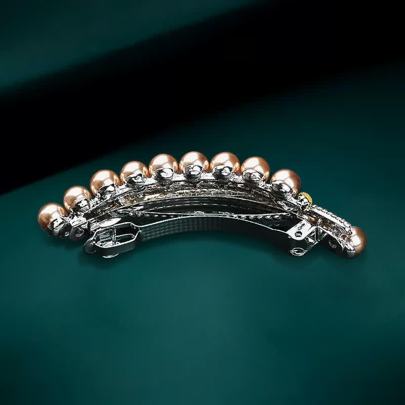 Women's Double-Row Faux Pearl Hair Clip