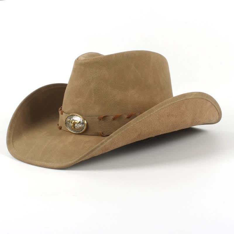 Dark Khaki Outdoor Wide Brim Western Cowboy Hat