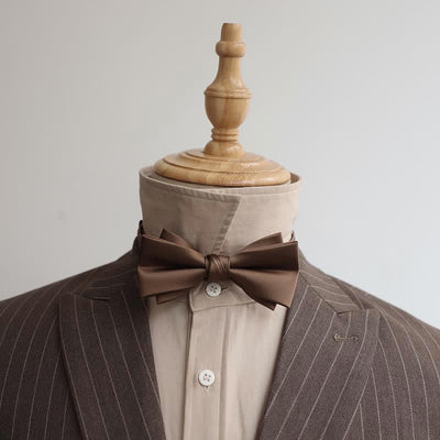 Men's Solid Coffee Brown Color Series Bow Tie