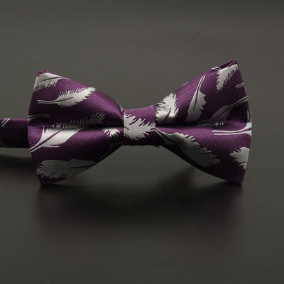 Men's Feather Floral Pattern Casual Daily Bow Tie