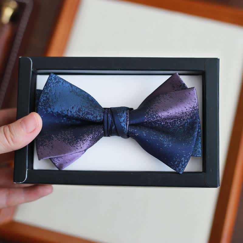 Men's Dreamy Blue & Purple Wedding Bow Tie