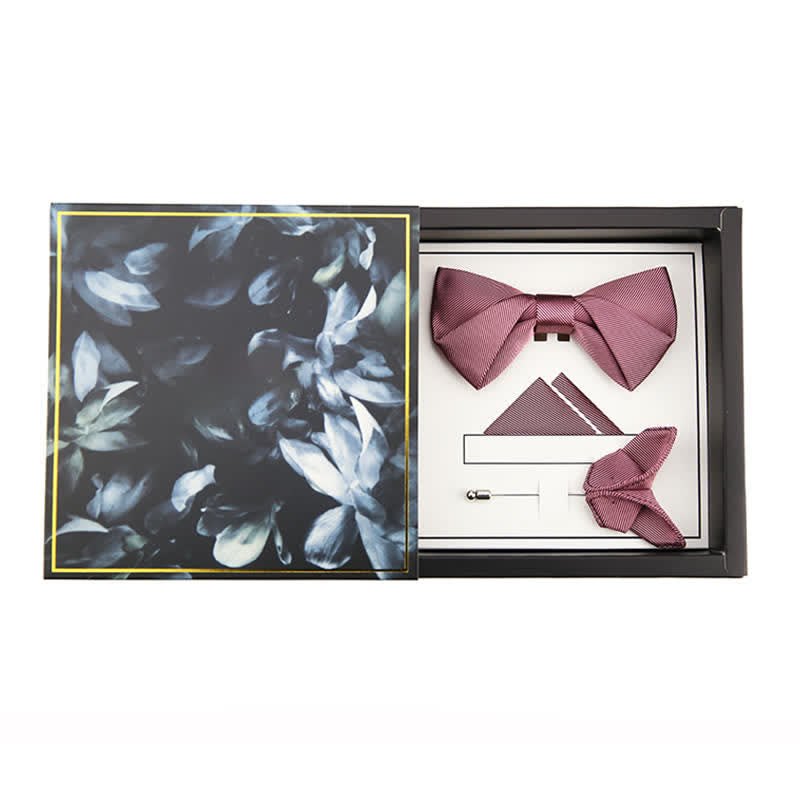 Men's Gentle Rose Pink Twilled Wedding Silk Bow Tie
