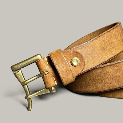 Unique Openable Cavalry Buckle Casual Leather Belt