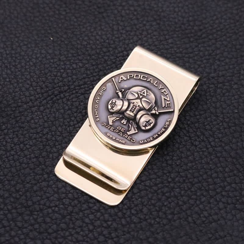 Creative Skull Soild Brass Coin Money Clip