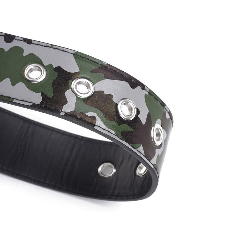 Camouflage Rock Wild Bullet Rivets Leather Belt