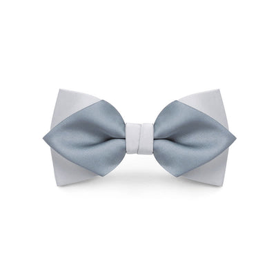 Men's Pale Color Double Layered Wedding Bow Tie