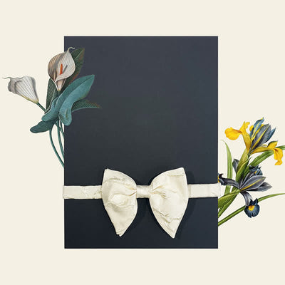 Men's Classical Floral Jacquard Oversized Pointed Bow Tie