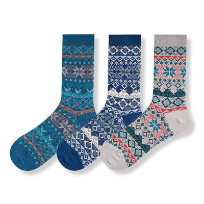 Dazzeling Retro Native Style Cotton Crew Socks