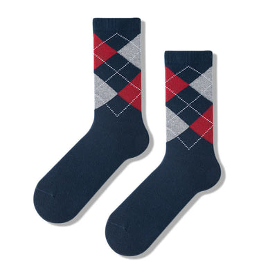 Men's Argyle Pattern Design Cotton Socks