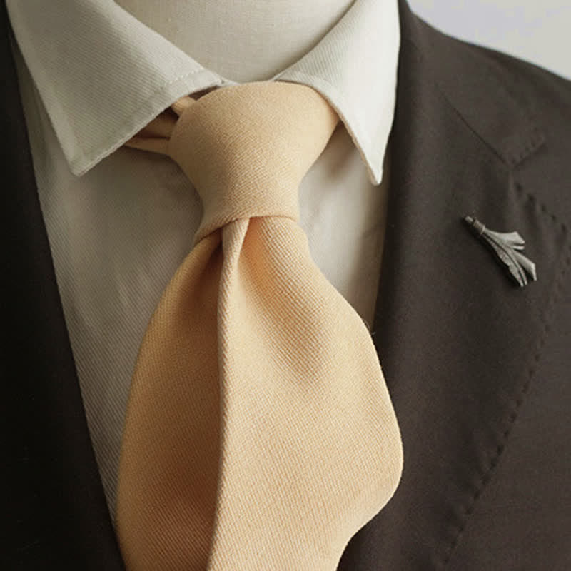 Men's Classic Solod Color Vintage Formal Necktie