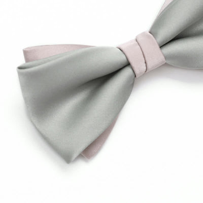 Men's Pale Color Double Layered Wedding Bow Tie