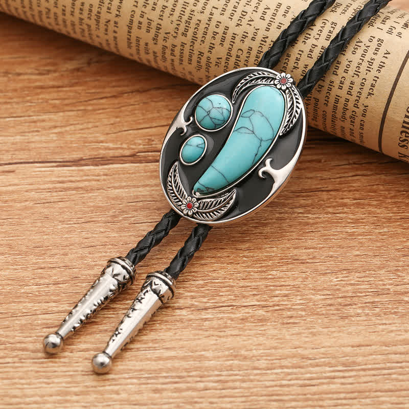 Turquoise Indian Style Cowboy Bolo Tie