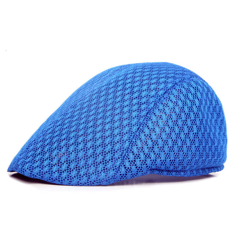 Mesh Summer Solid Color Flat Beret Hat