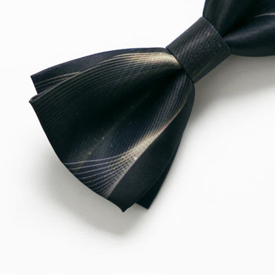 Men's Dark Green Aurora Print Bow Tie