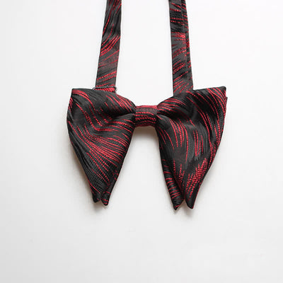 Men's Abstract Floral Oversized Pointed Bow Tie