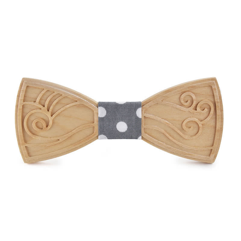 Men's Novelty Music Engraving Wooden Bow Tie