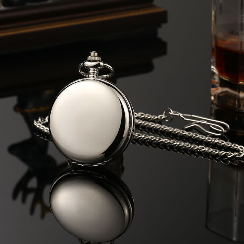 Casual Double Hunter Case Mechanical Pocket Watch