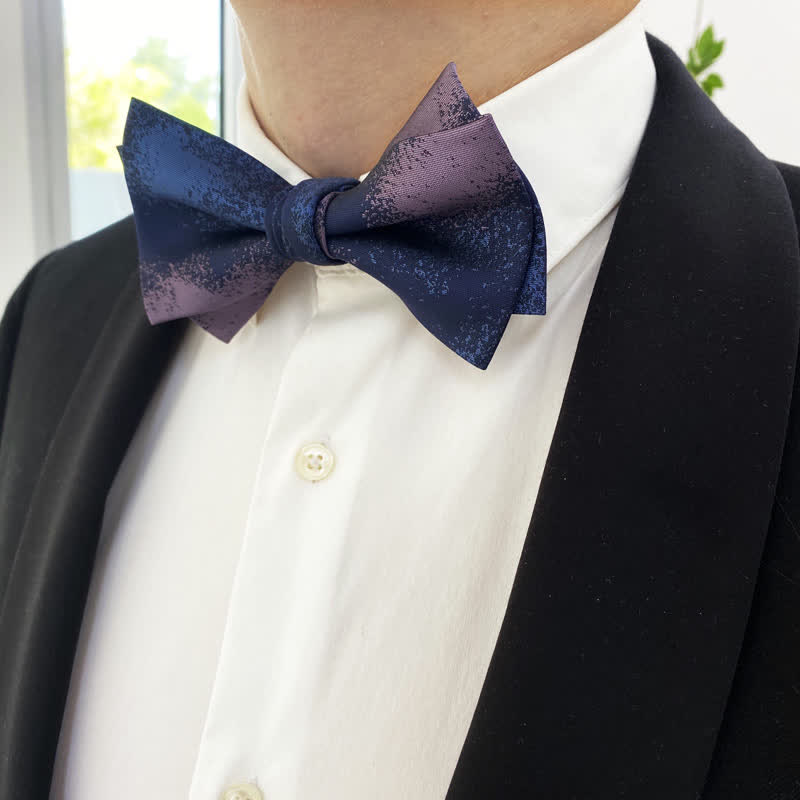 Men's Dreamy Blue & Purple Wedding Bow Tie