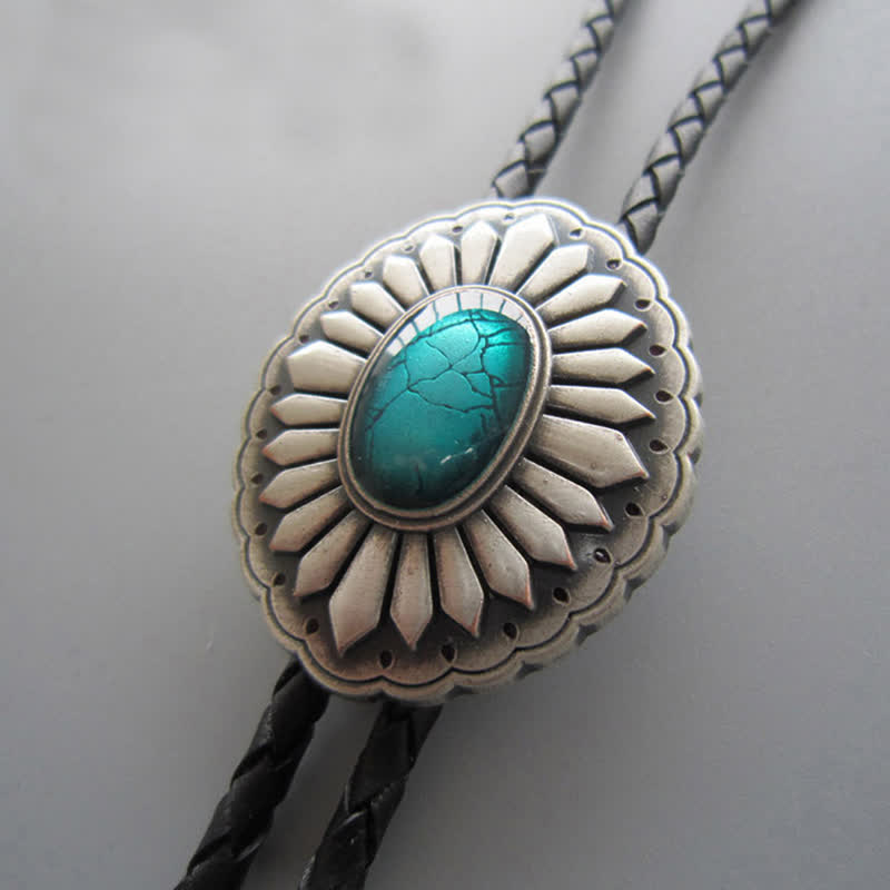 Sunburst Turquoise Western Accessory Bolo Tie