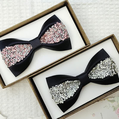 Men's Luxurious Rhinestone Gentleman Party Bow Tie