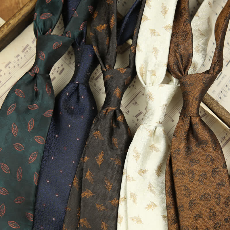 Men's Classic Design Leaves Suit Accessories Necktie