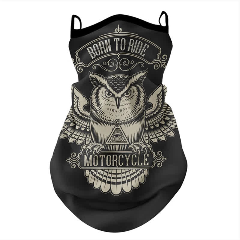 Born To Ride Motorbike Face Mask Ear Loops Bandana