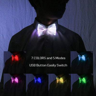Men's Rechargeable Magical LED Bow Tie