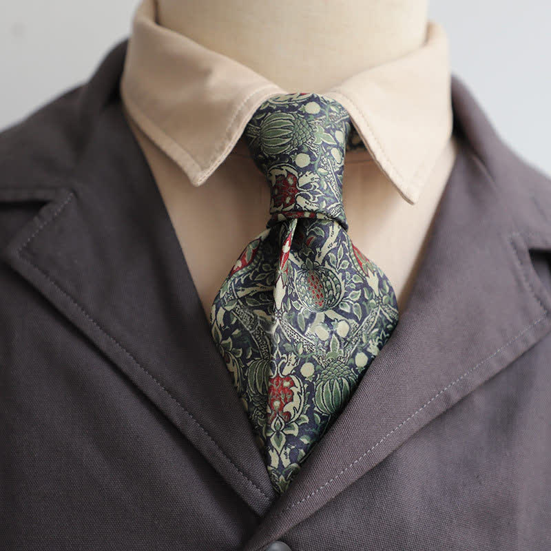 Men's Retro Timeless Floral Printed Bloom Necktie