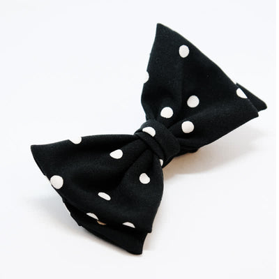 Men's Black & White Little Polka Dots Bow Tie