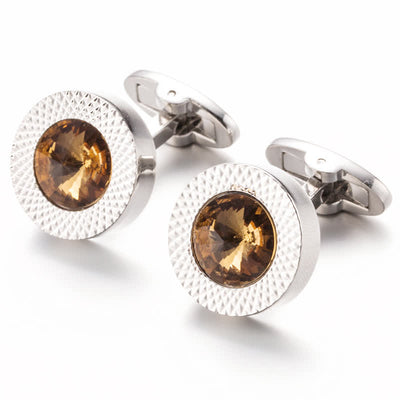 Men's Alluring Gemstone Crystal Cufflinks