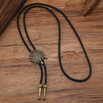 Vintage Sunflower Arrow Design Bolo Tie