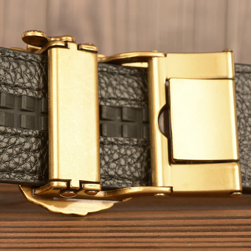 Men's Eagle Cool Alligator Claw Pattern Leather Belt