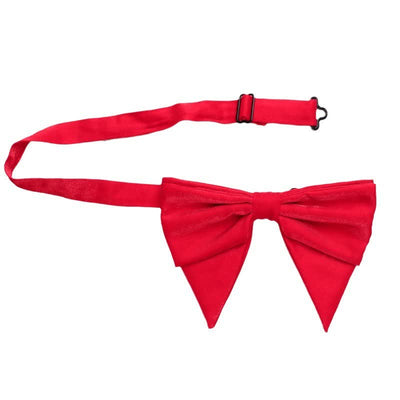 Men's Gloss Fabric Double Layered Oversized Pointed Bow Tie