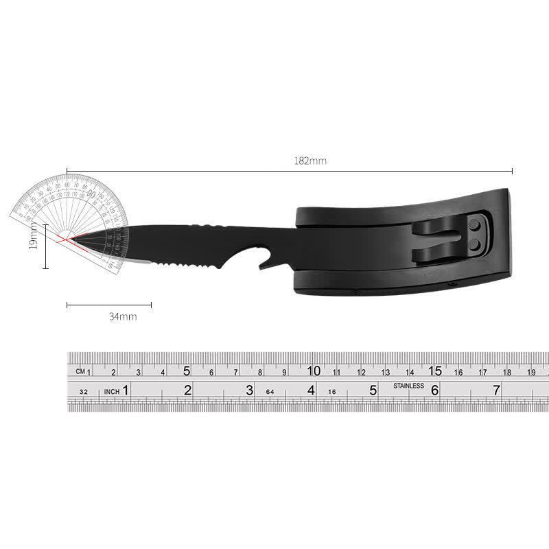 Men's Multifunctional Nylon Belt with Retractable Knife