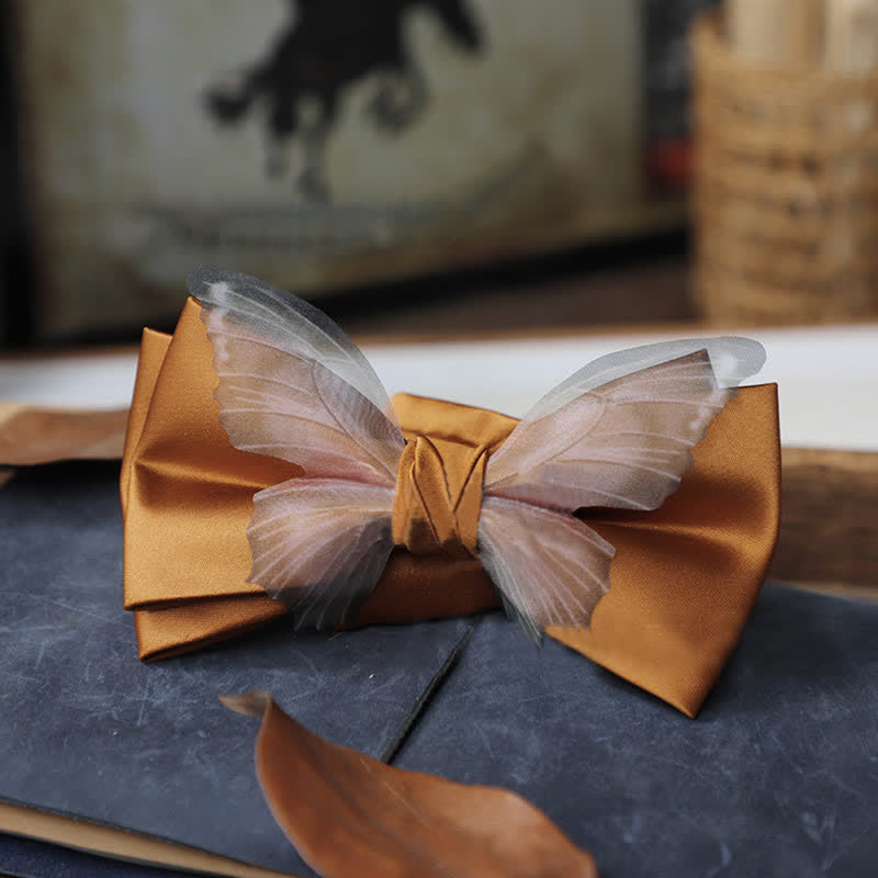 Men's Vintage Organza Butterfly Bow Tie