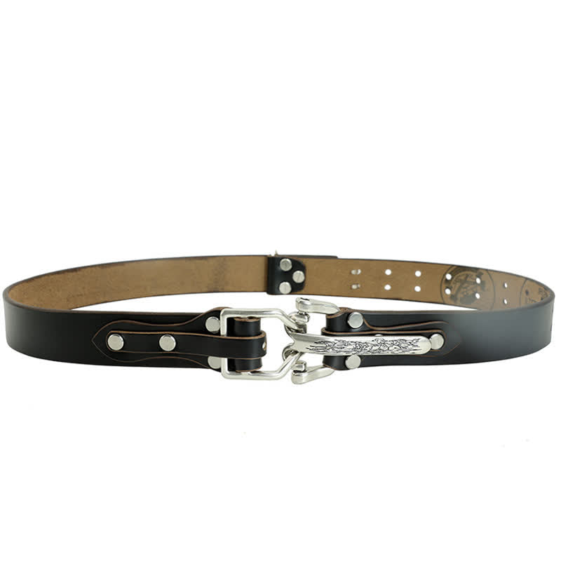 Men's Adventure Western Cavalry Leather Belt