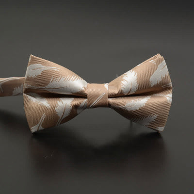 Men's Feather Floral Pattern Casual Daily Bow Tie