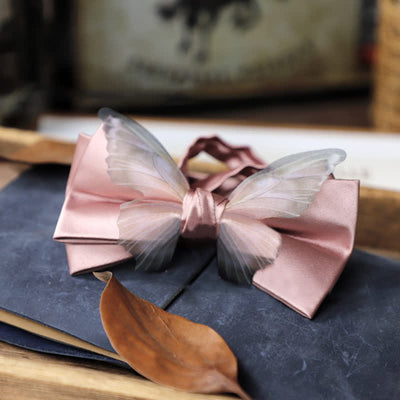 Men's Vintage Organza Butterfly Bow Tie
