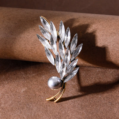 Women's Ancient Golden Wheat Bouquet Brooch