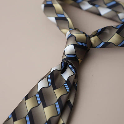 Men's Vintage Street Style Geometric Motif Necktie