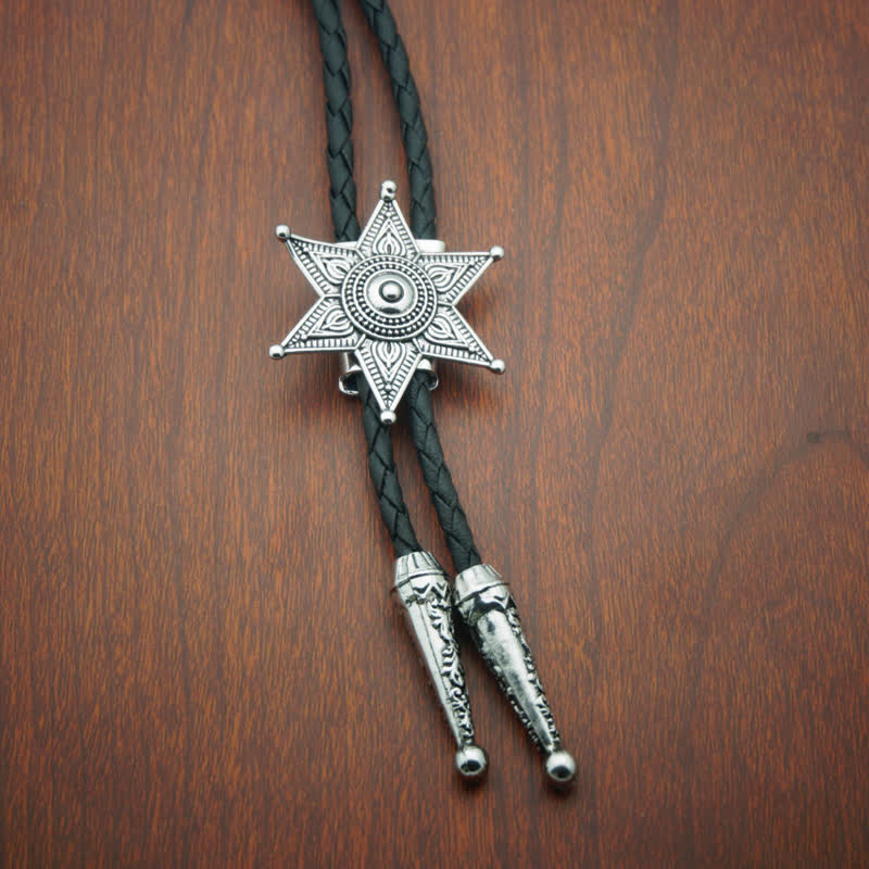 Punk Cowboy Vintage Plated Star Bolo Tie