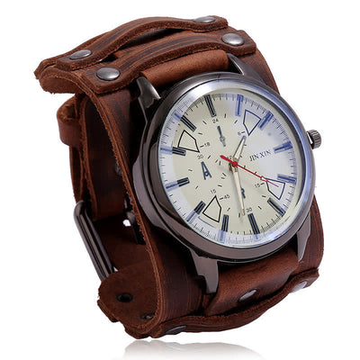 Men's Personalized Retro Fashion Cuff Leather Watch